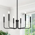 6-Light Black Farmhouse Chandelier