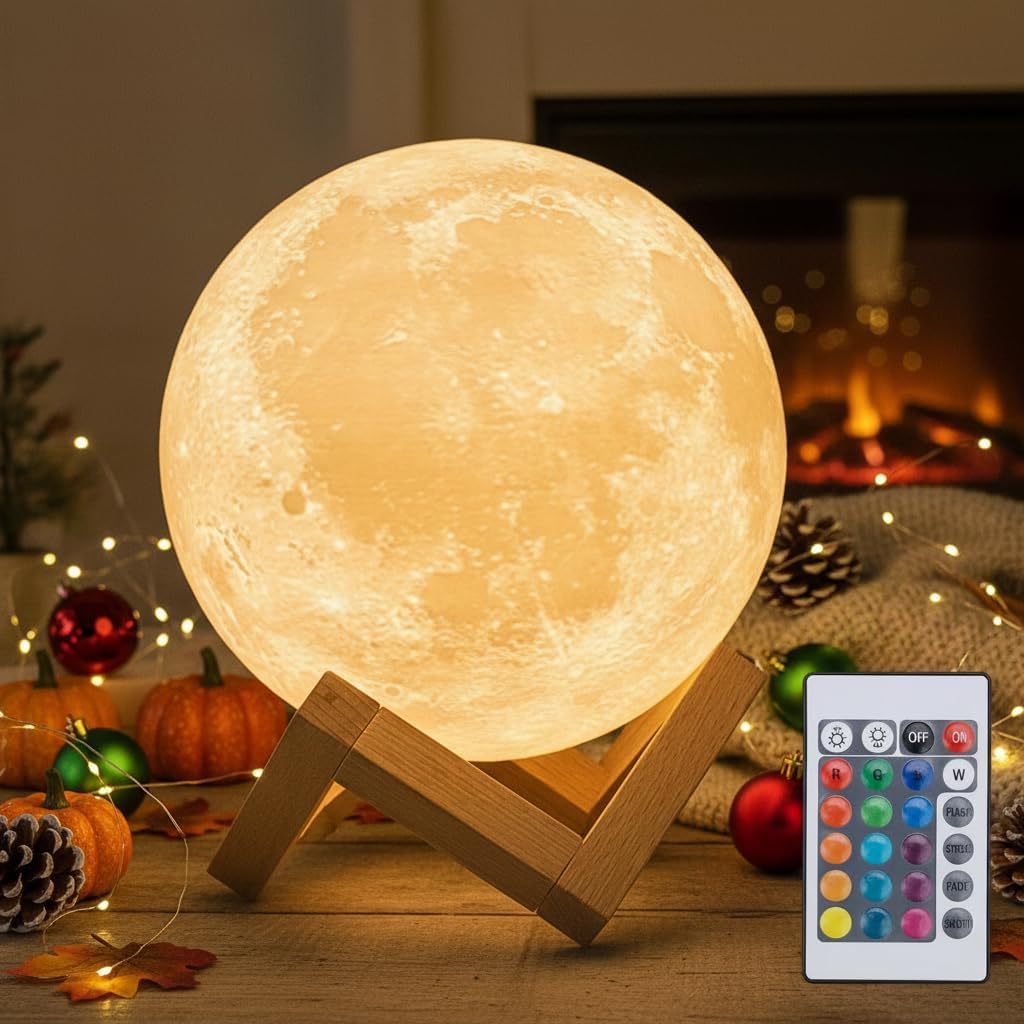 Mydethun 3D LED Moon Lamp with Stand
