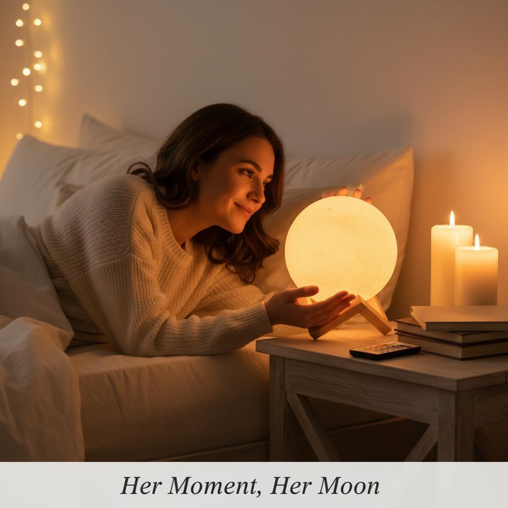 Mydethun 3D LED Moon Lamp with Stand