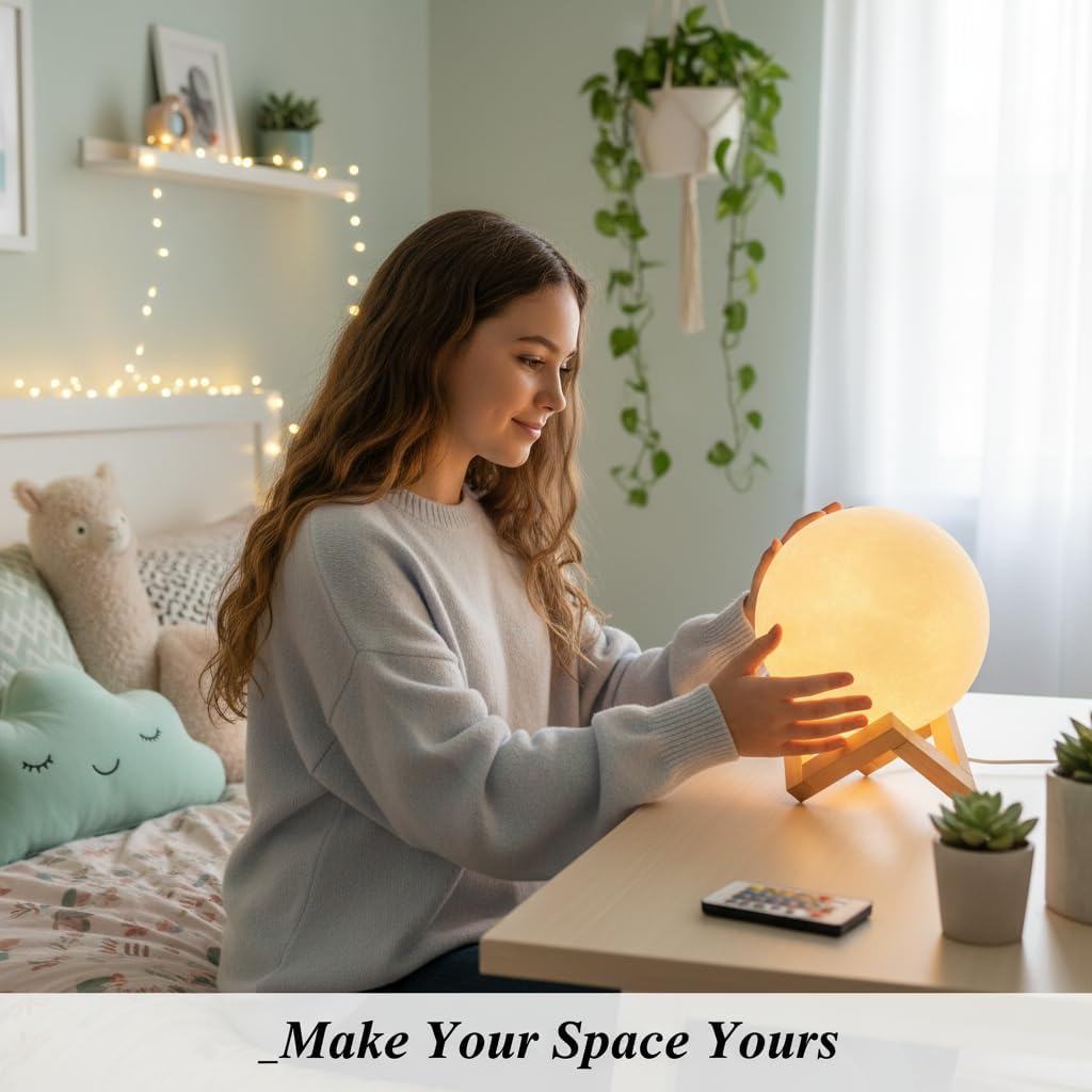 Mydethun 3D LED Moon Lamp with Stand