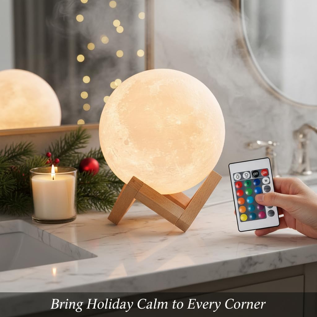 Mydethun 3D LED Moon Lamp with Stand