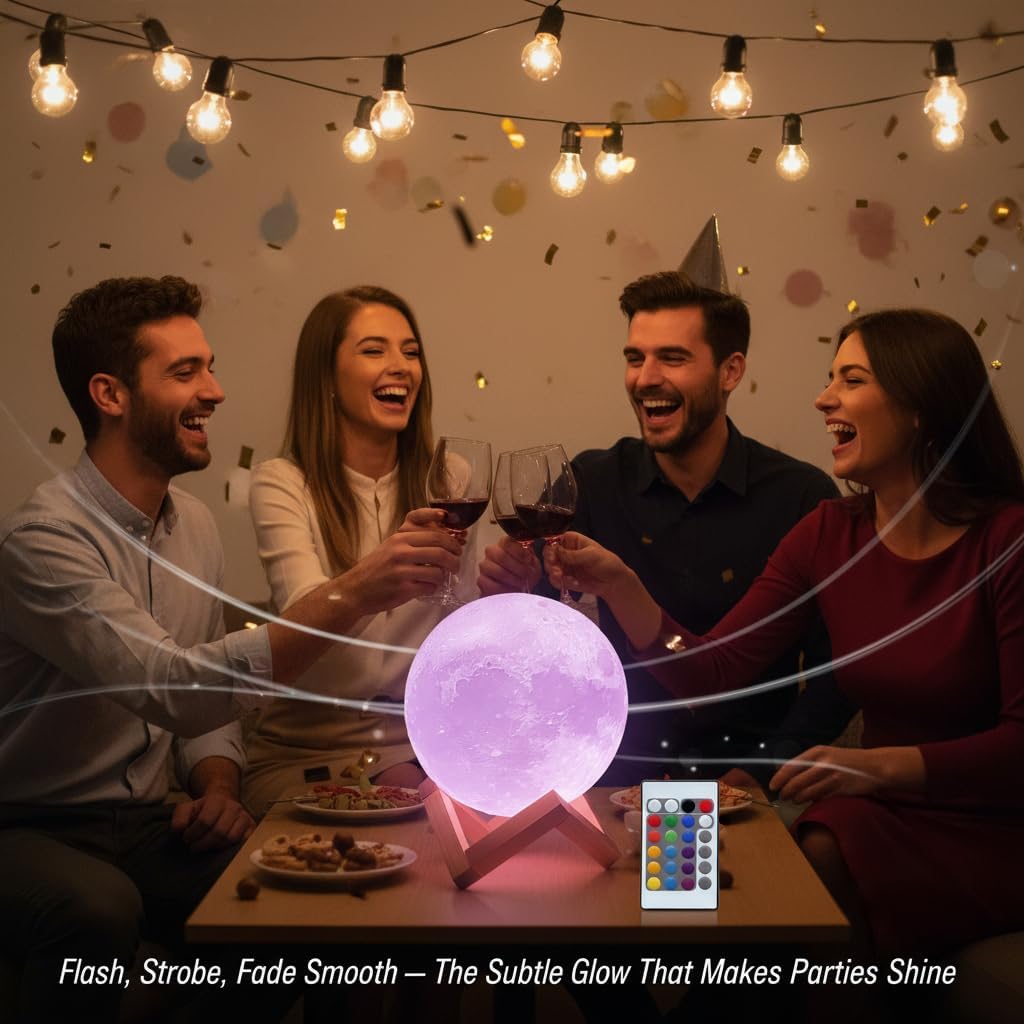 Mydethun 3D LED Moon Lamp with Stand