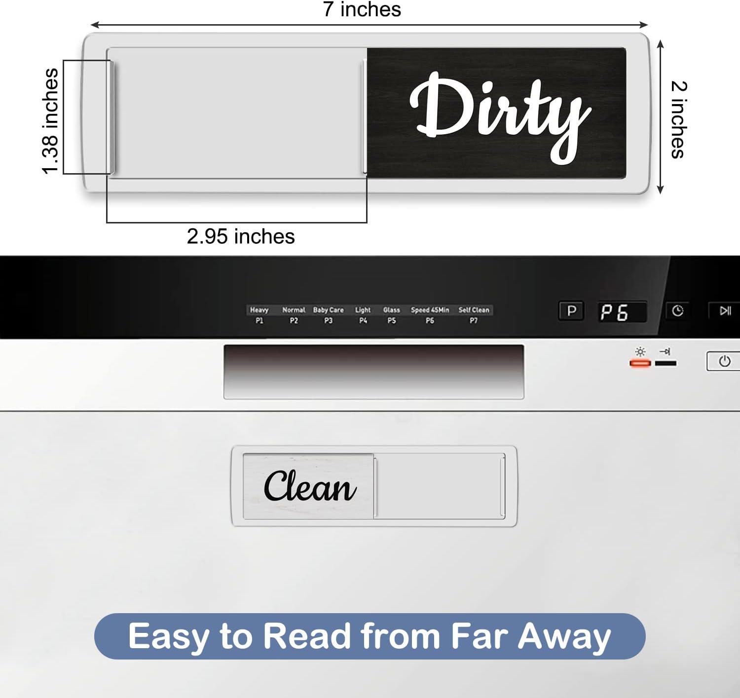 Dishwasher Magnet Clean Dirty Sign